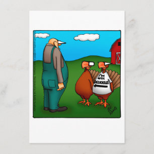 Funny Thanksgiving Invitation "I'm with Delicious"