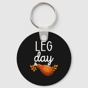 Funny Thanksgiving Leg Day Family Matching Turkey Key Ring