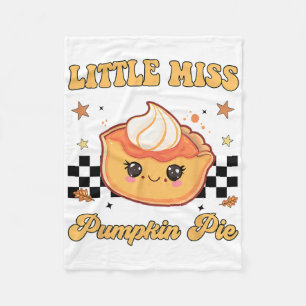 Funny Thanksgiving Little Miss Pumpkin Pie Toddler Fleece Blanket