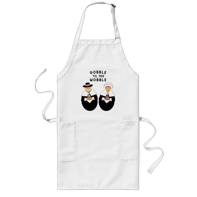 Funny Thanksgiving Long Apron (Front)