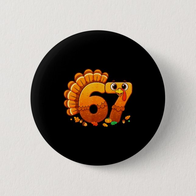 Funny Thanksgiving Outfit Kids Toddler Boys Men 67 6 Cm Round Badge (Front)