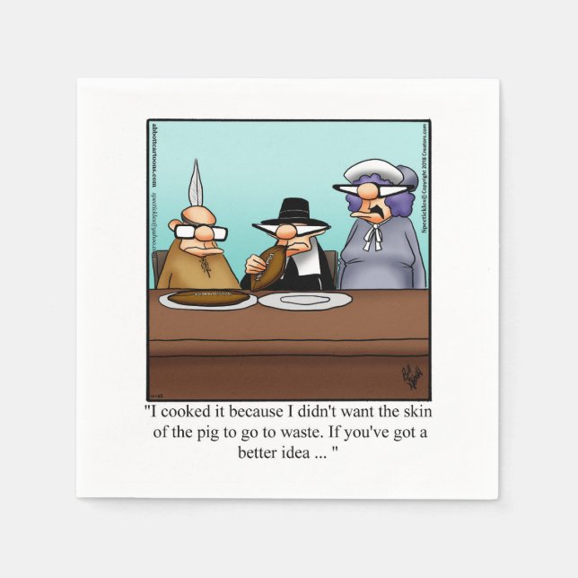 Funny Thanksgiving Party Napkins (Front)