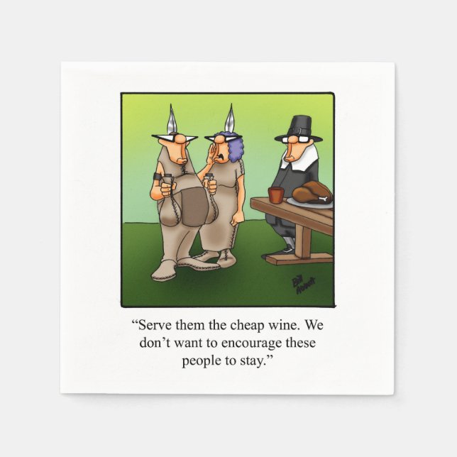 Funny Thanksgiving Party Napkins (Front)