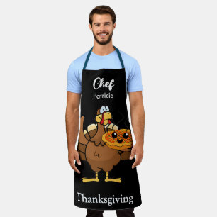 Funny Thanksgiving Personalized Name gift idea  Apron