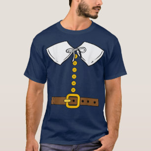 Funny Thanksgiving Pilgrim Costume Give Thanks Gif T-Shirt