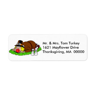 Funny Thanksgiving Pilgrim Return Address Labels