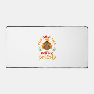 Funny Thanksgiving Pilgrim Turkey  Desk Mat