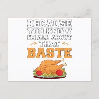 Funny Thanksgiving Quote Turkey Day Pun Kitchen Postcard