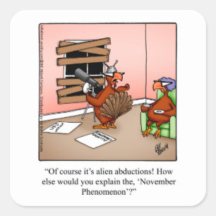 Funny Thanksgiving Stickers "November Phenomenon"