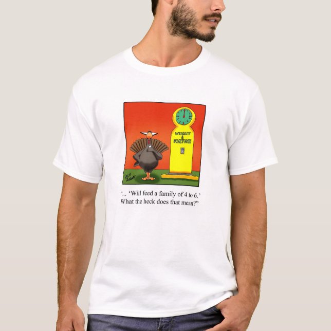 Funny Thanksgiving T- Shirt " Feed Family 4-6" (Front)