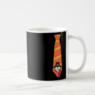Funny Thanksgiving Tie With Turkey For Family Dinn Coffee Mug