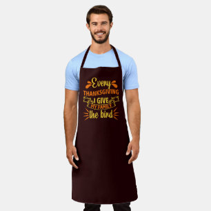 funny Thanksgiving turkey bird word art  Apron
