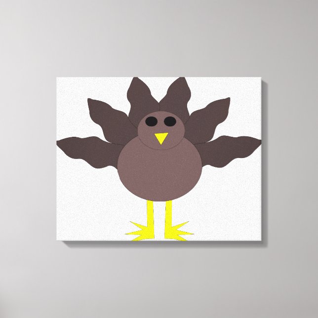 Funny Thanksgiving Turkey Canvas Print (Front)
