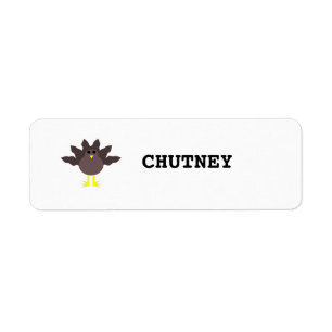 Funny Thanksgiving Turkey Custom Food Labels