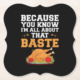 Funny Thanksgiving Turkey Day Costume Gift Paper Coaster