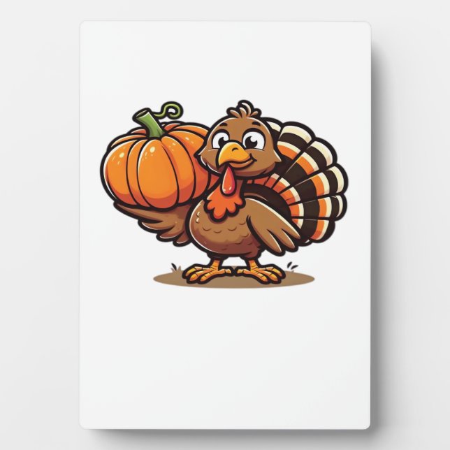 Funny Thanksgiving Turkey Design  Family Holiday M Plaque (Front)