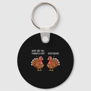 Funny Thanksgiving Turkey Design - What Are You Th Key Ring