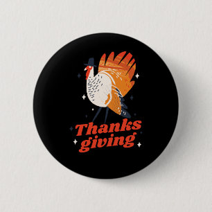 Funny Thanksgiving Turkey Dinner 6 Cm Round Badge