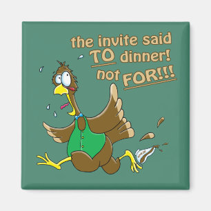 Funny Thanksgiving Turkey Dinner Magnet