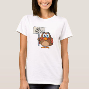 Funny Thanksgiving Turkey Eat Tacos T-Shirt