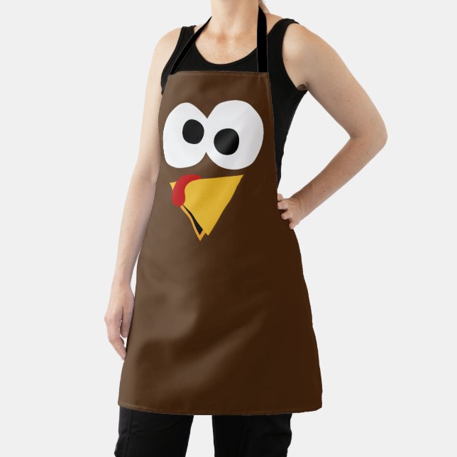 Funny Thanksgiving Turkey Face Apron (Insitu)
