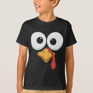 Funny Thanksgiving Turkey Face Matching Family T-Shirt