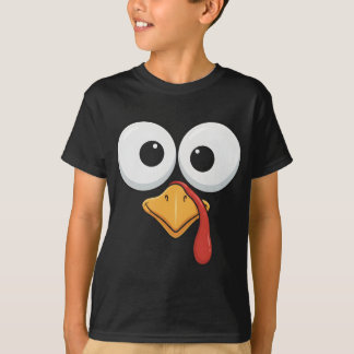 Funny Thanksgiving Turkey Face Matching Family T-Shirt