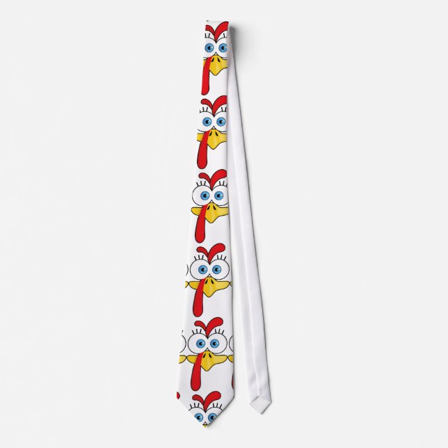 Funny Thanksgiving Turkey Face  Tie (Front)
