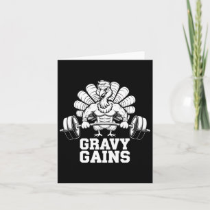 Funny Thanksgiving Turkey Gravy Gains Motivation G Card