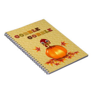 Funny Thanksgiving Turkey in Pumpkin Notebook