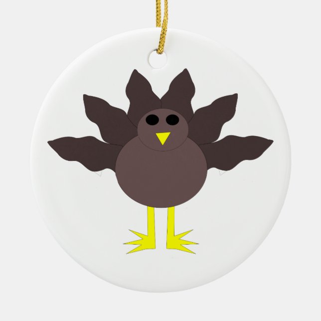 Funny Thanksgiving Turkey Ornament (Front)