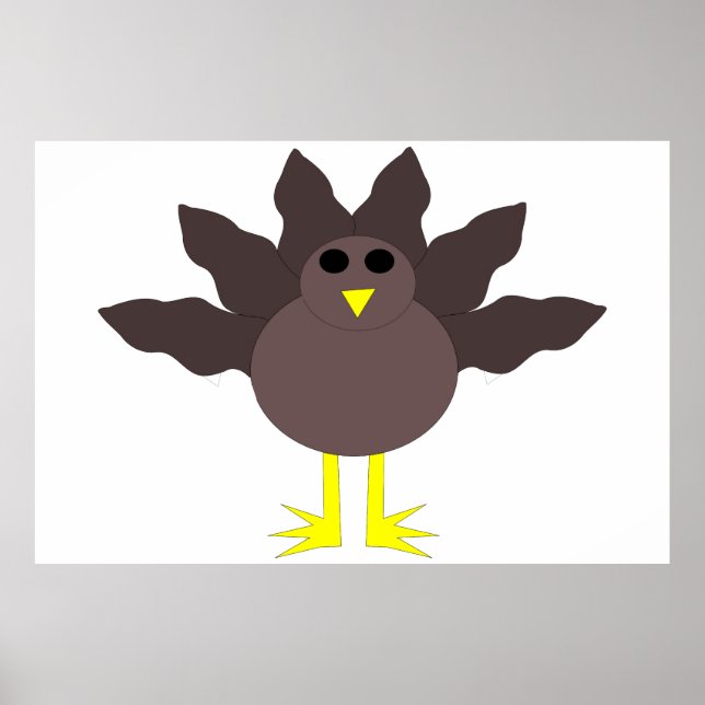 Funny Thanksgiving Turkey Poster (Front)