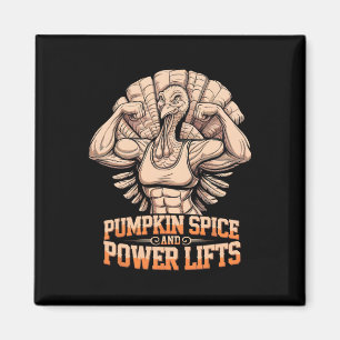 Funny Thanksgiving Turkey Powerlifting Gym Workout Magnet