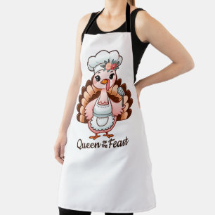Funny Thanksgiving Turkey - Queen of the Feast Apron