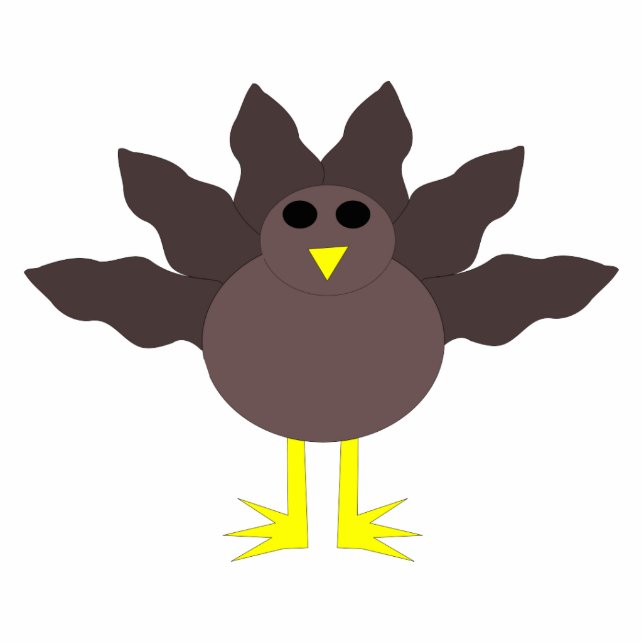 Funny Thanksgiving Turkey Shaped Acrylic Sculpture Standing Photo Sculpture (Front)