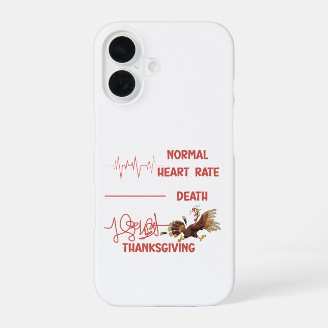 Funny Thanksgiving turkey text. iPhone 16 Case (Back)