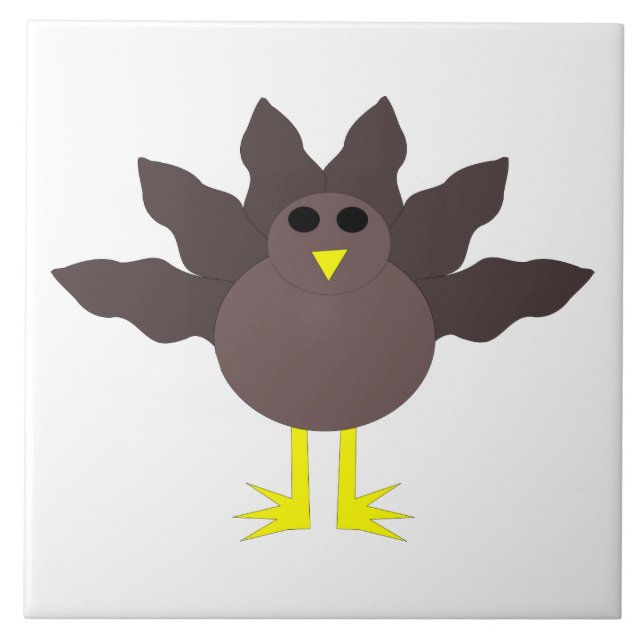 Funny Thanksgiving Turkey Tile (Front)