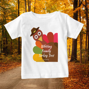 Funny Thanksgiving Turkey Trot Matching Family Baby T-Shirt