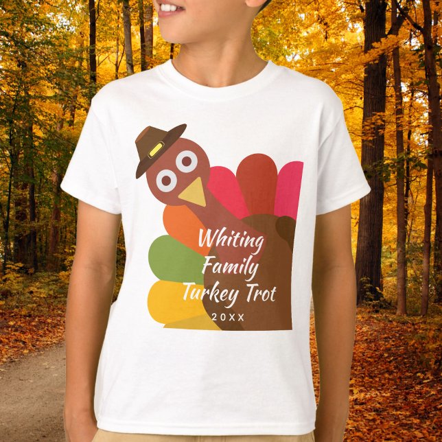 Funny Thanksgiving Turkey Trot Matching Family T-Shirt (Creator Uploaded)