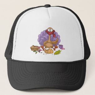 funny thanksgiving turkey trucker hat