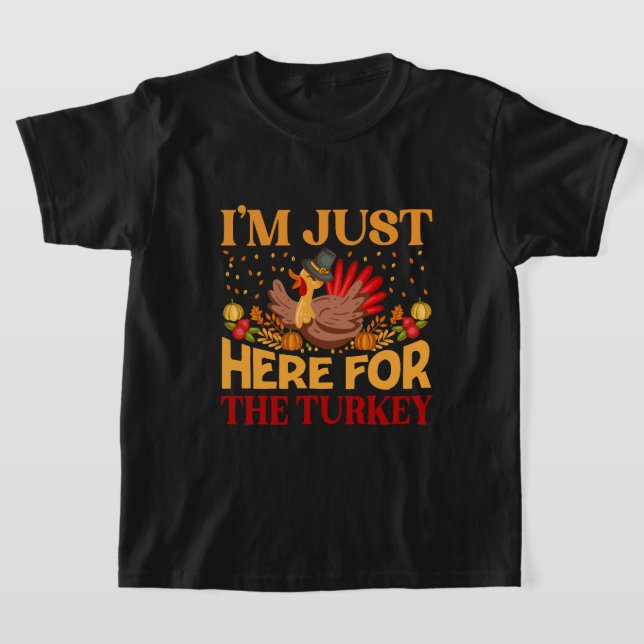 funny Thanksgiving turkey word art  T-Shirt (Laydown)