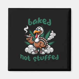 Funny Thanksgiving Weed Stoned Turkey Smoker Magnet