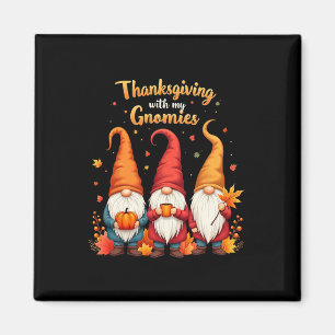 Funny Thanksgiving With My Gnomies Pyjamas Top Wom Magnet
