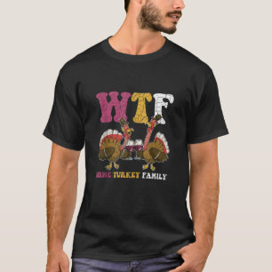 Funny Thanksgiving Wtf Wine Turkey Family Tank Top