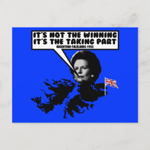 Funny Thatcher Falklands Postcard