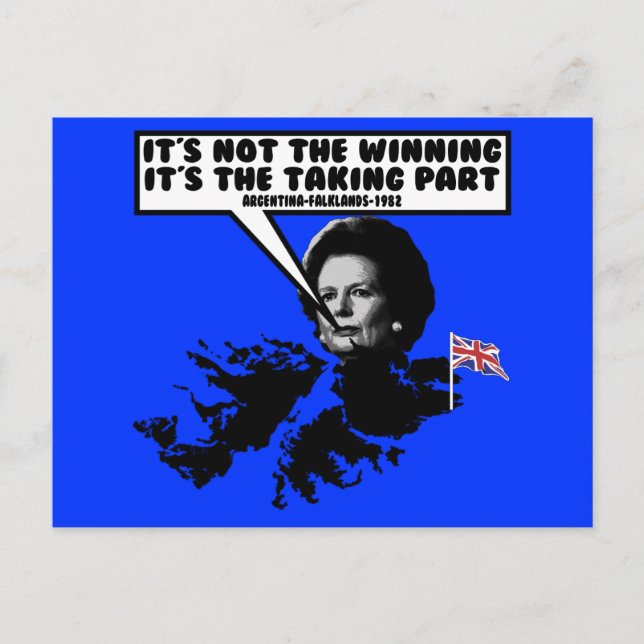 Funny Thatcher Falklands Postcard (Front)