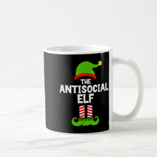 Funny The Antisocial Elf Christmas Family Pajama A Coffee Mug