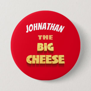 Funny the big cheese boss cartoon 7.5 cm round badge