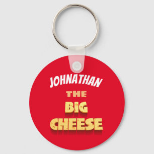 Funny the big cheese boss cartoon key ring
