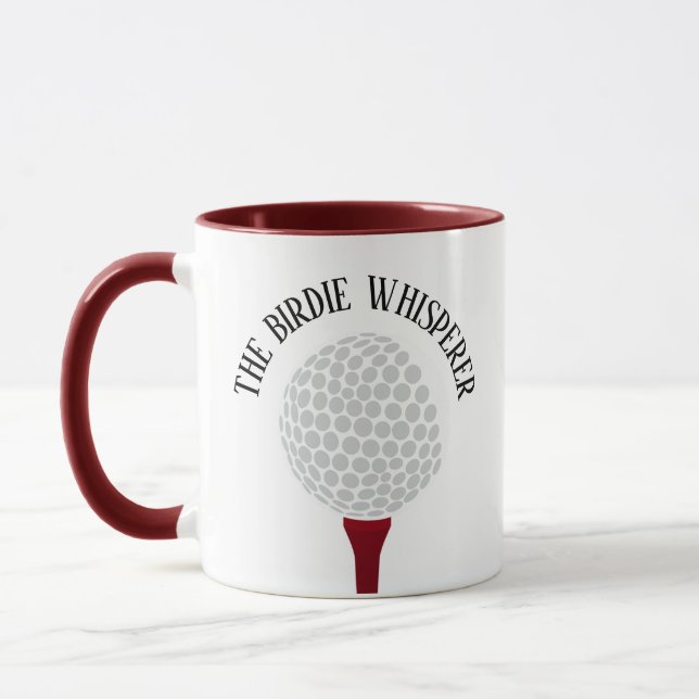 Funny The Birdie Whisperer Golf Ball Tee Mug (Left)